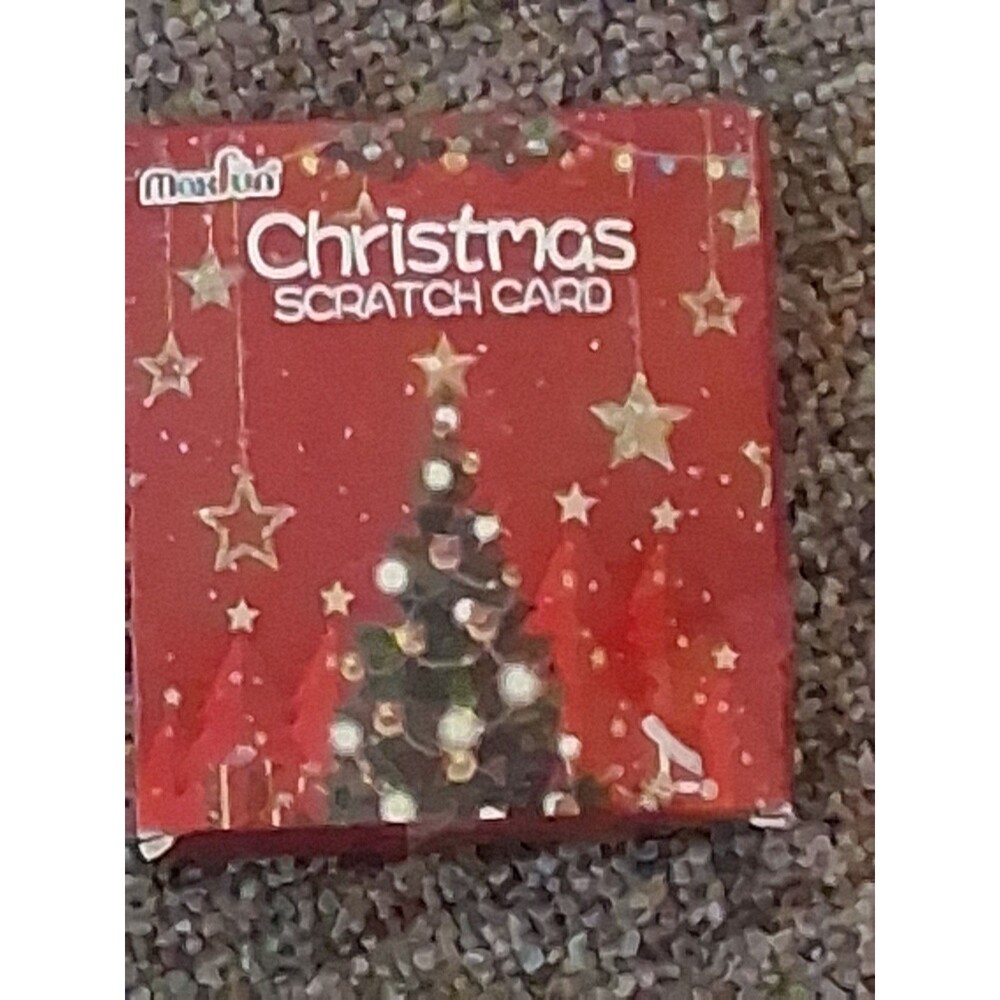 Max Fun 48 PCS Christmas Scratch Art Ornaments Magic Rainbow Craft Card Kit NEW